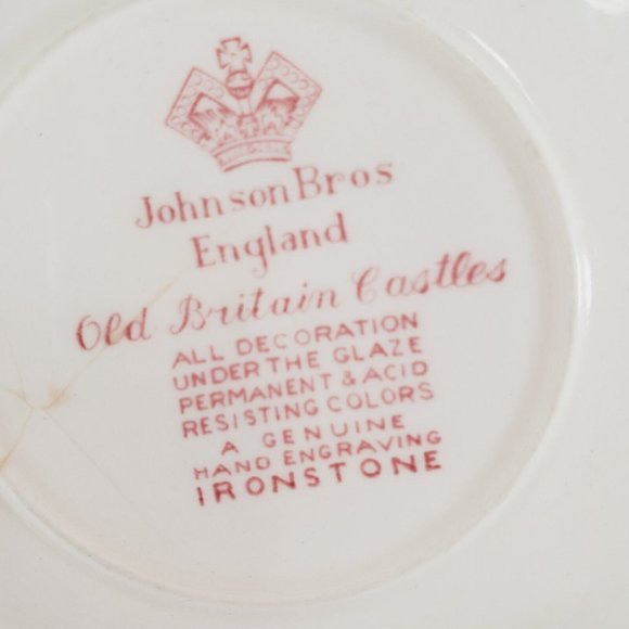 Vintage Johnson Bros Old Britain Castles Saucer 5.25" Ironstone England - Picture 6 of 9